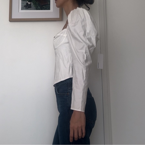 NWT Reformation Cacio Long Sleeve Top (White) - Small - Picture 4 of 7